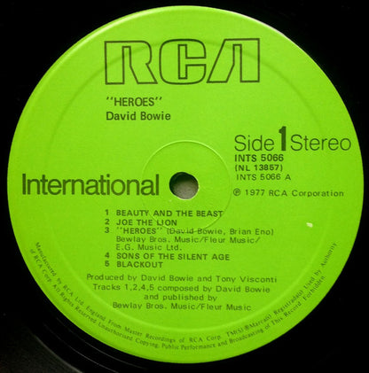 David Bowie : "Heroes" (LP, Album, RE, gre)