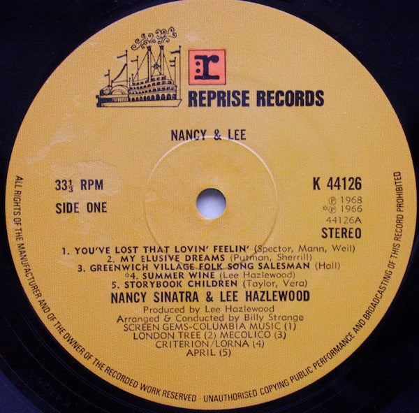 Nancy Sinatra & Lee Hazlewood : Nancy & Lee (LP, Album, RE)