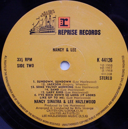 Nancy Sinatra & Lee Hazlewood : Nancy & Lee (LP, Album, RE)