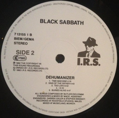 Black Sabbath : Dehumanizer (LP, Album)