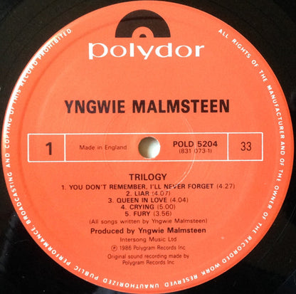 Yngwie Malmsteen : Trilogy (LP, Album)