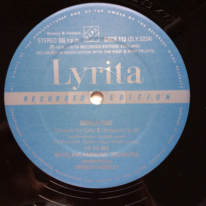 Finzi*, Yo-Yo Ma, Royal Philharmonic Orchestra, Vernon Handley : Cello Concerto (LP, Album, Nim)