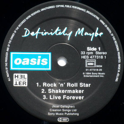 Oasis (2) : Definitely Maybe (2xLP, Album, Gat)