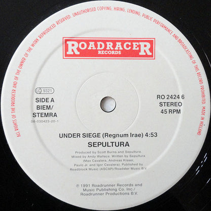 Sepultura : Under Siege (Regnum Irae) (12", Single)