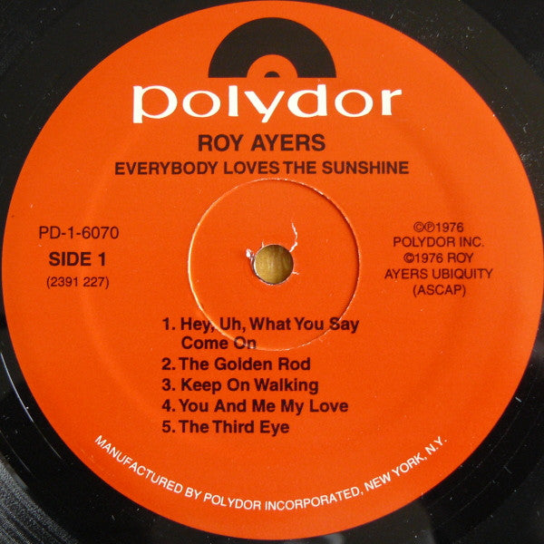 Roy Ayers Ubiquity : Everybody Loves The Sunshine (LP, Album, RE)