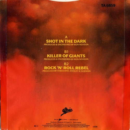 Ozzy Osbourne : Shot In The Dark (12", Single)