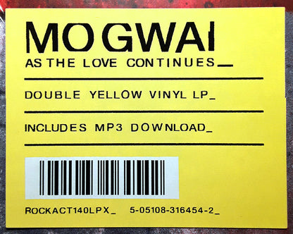 Mogwai : As The Love Continues  (2xLP, Album, Yel)