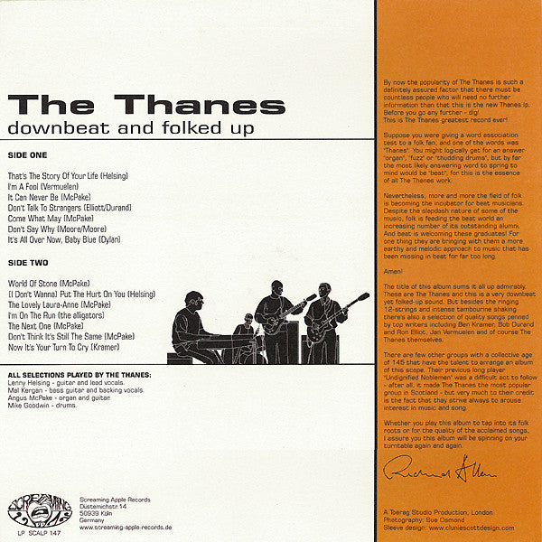 The Thanes : Downbeat And Folked Up (LP, Album)