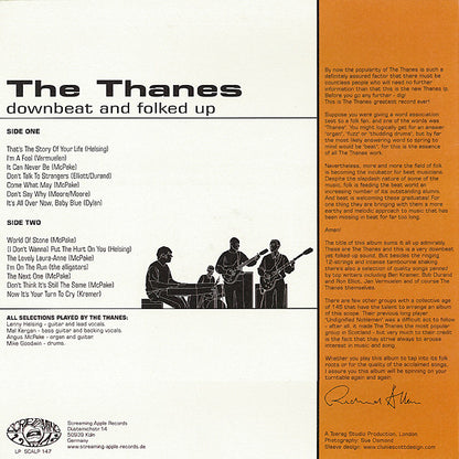 The Thanes : Downbeat And Folked Up (LP, Album)