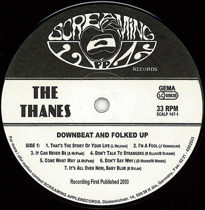 The Thanes : Downbeat And Folked Up (LP, Album)