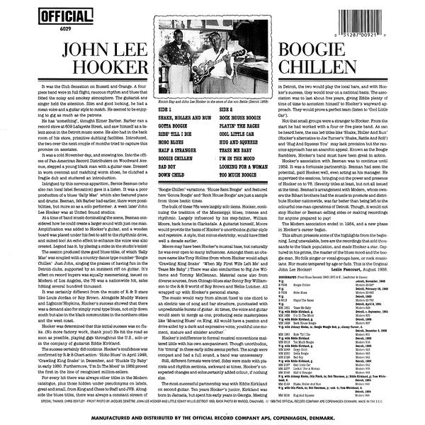 John Lee Hooker : Boogie Chillen (LP, Comp, Mono)