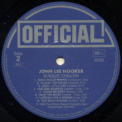 John Lee Hooker : Boogie Chillen (LP, Comp, Mono)