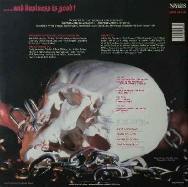 Megadeth : Killing Is My Business... And Business Is Good! (2x12", Album, Ltd, RM)