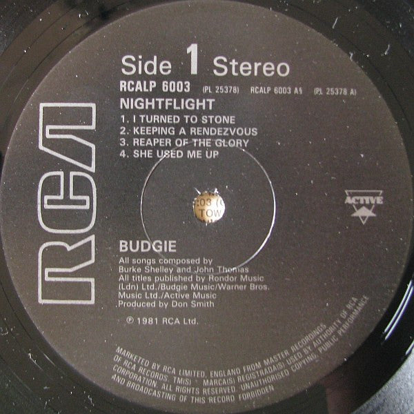 Budgie : Nightflight (LP, Album)