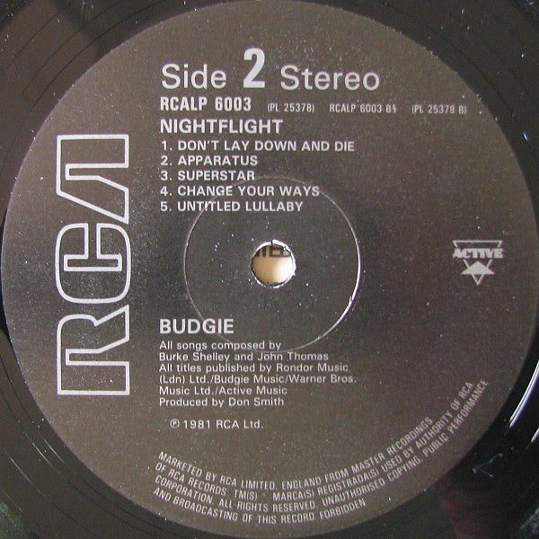 Budgie : Nightflight (LP, Album)
