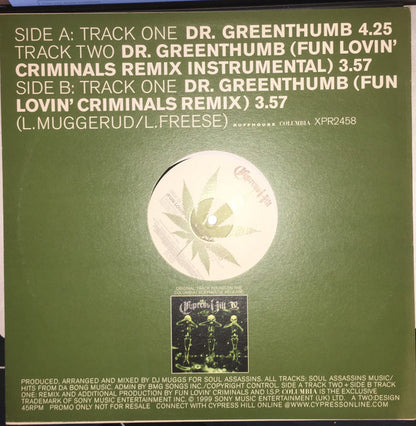 Cypress Hill : Dr. Greenthumb (12", Promo)