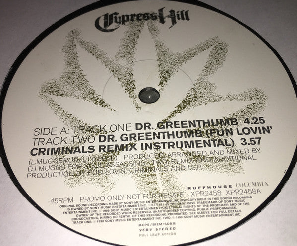 Cypress Hill : Dr. Greenthumb (12", Promo)