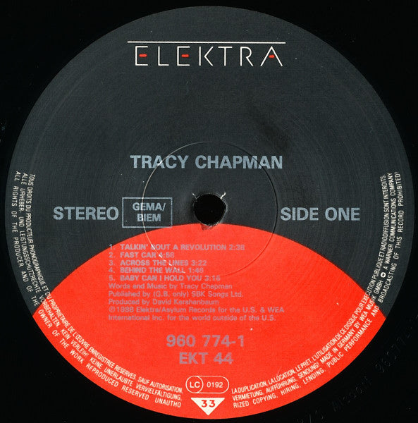 Tracy Chapman : Tracy Chapman (LP, Album, Mat)