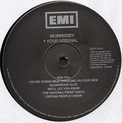 Morrissey : Your Arsenal (LP, Album, Ltd, RE)