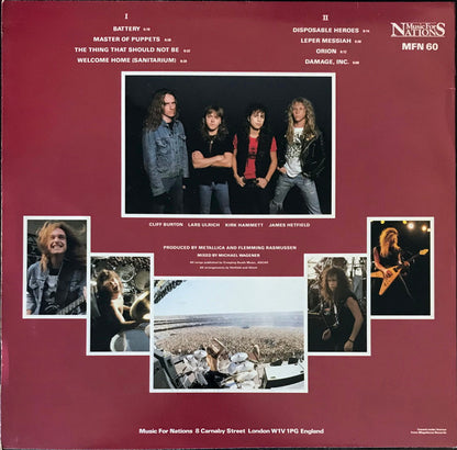 Metallica : Master Of Puppets (LP, Album, Ast)