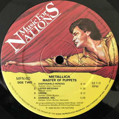 Metallica : Master Of Puppets (LP, Album, Ast)