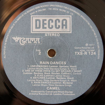 Camel : Rain Dances (LP, Album)