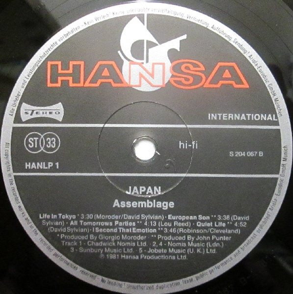 Japan : Assemblage (LP, Comp)