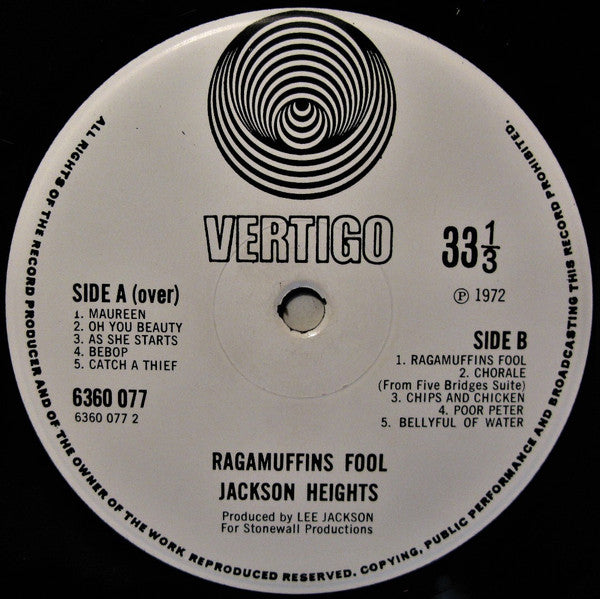 Jackson Heights : Ragamuffins Fool (LP, Album)