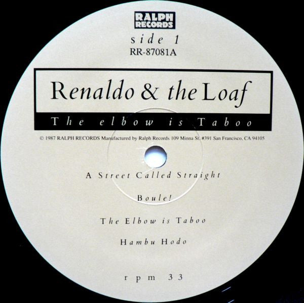 Renaldo & The Loaf : The Elbow Is Taboo (LP, Album)
