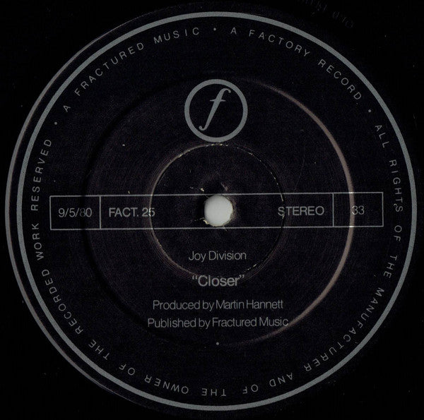 Joy Division : Closer (LP, Album, RE, Squ)