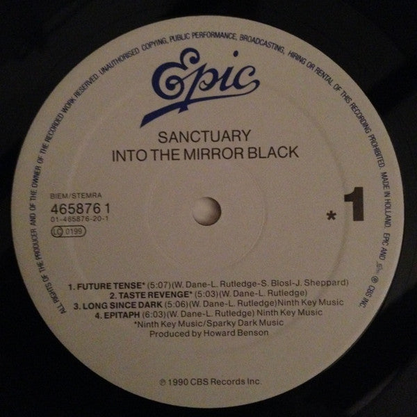 Sanctuary (4) : Into The Mirror Black (LP, Album)