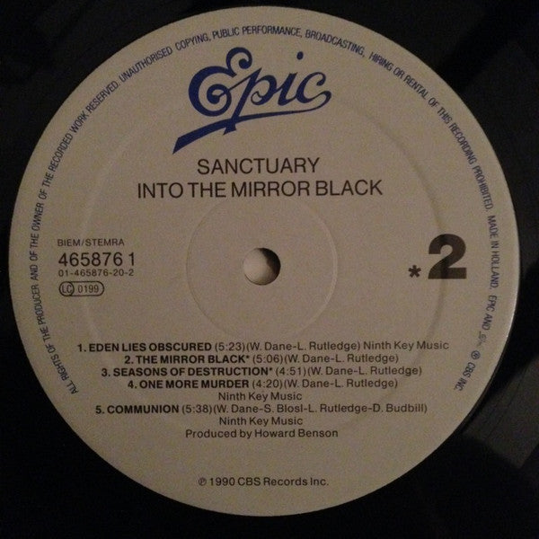 Sanctuary (4) : Into The Mirror Black (LP, Album)