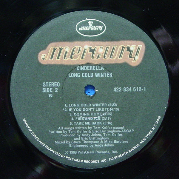 Cinderella (3) : Long Cold Winter (LP, Album, Hub)