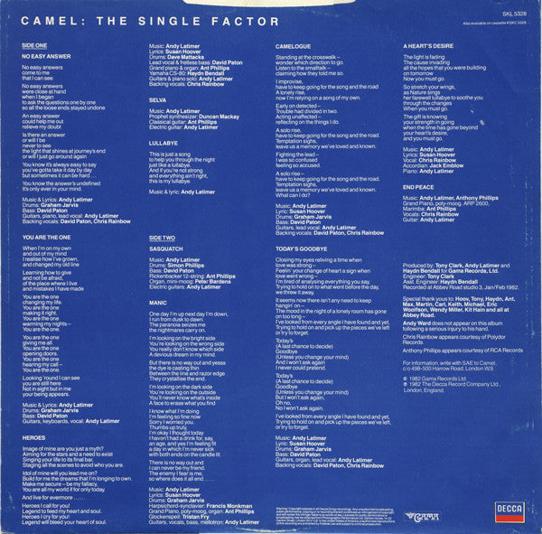 Camel : The Single Factor (LP, Album)