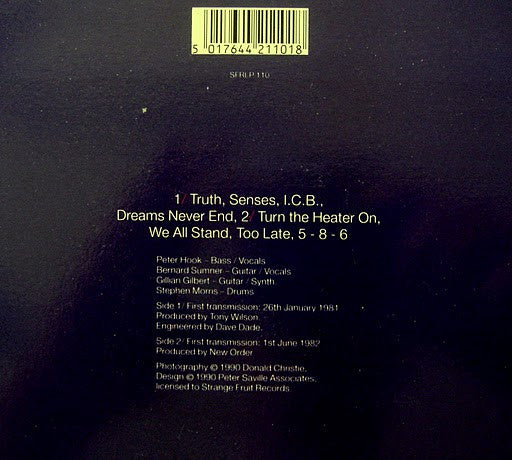 New Order : Peel Sessions (LP, Comp)