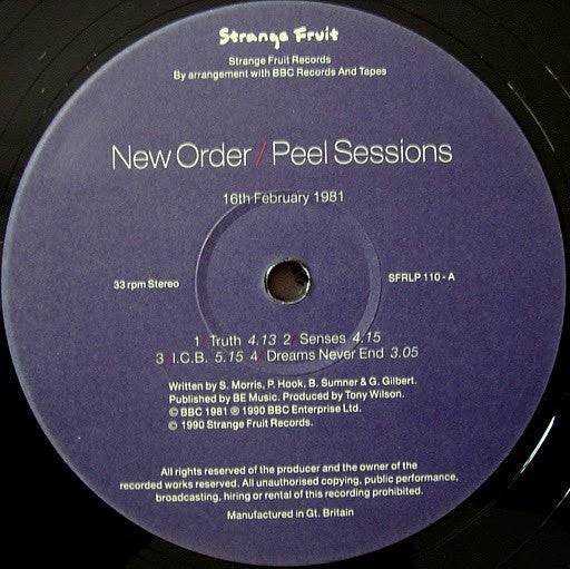 New Order : Peel Sessions (LP, Comp)