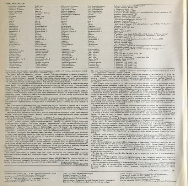 Atrium Musicae De Madrid, Gregorio Paniagua : La Spagna  XV, XVI, And XVII Centuries (2xLP, RE)
