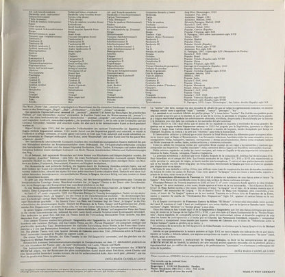 Atrium Musicae De Madrid, Gregorio Paniagua : La Spagna  XV, XVI, And XVII Centuries (2xLP, RE)