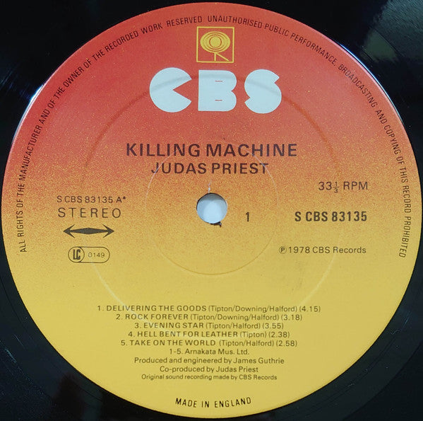 Judas Priest : Killing Machine (LP, Album)
