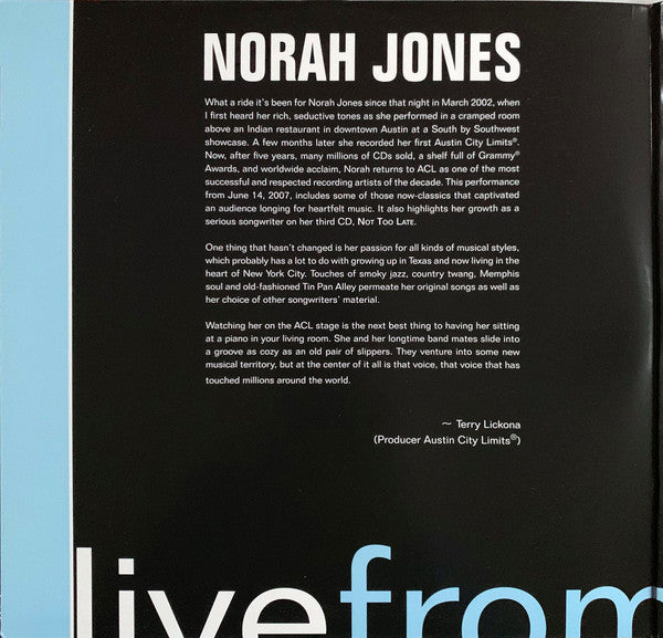 Norah Jones : Live From Austin, TX (2xLP, Album, 180)