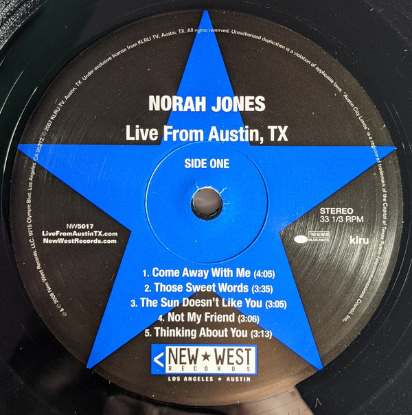 Norah Jones : Live From Austin, TX (2xLP, Album, 180)