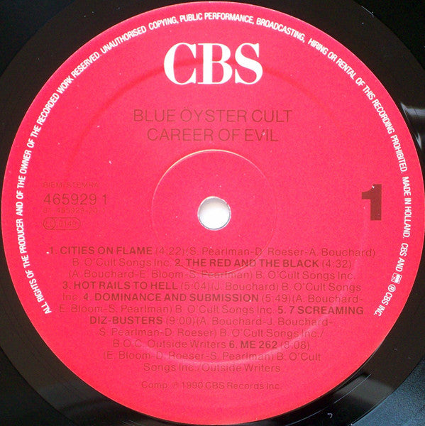 Blue Öyster Cult : Career Of Evil (The Metal Years) (LP, Comp)