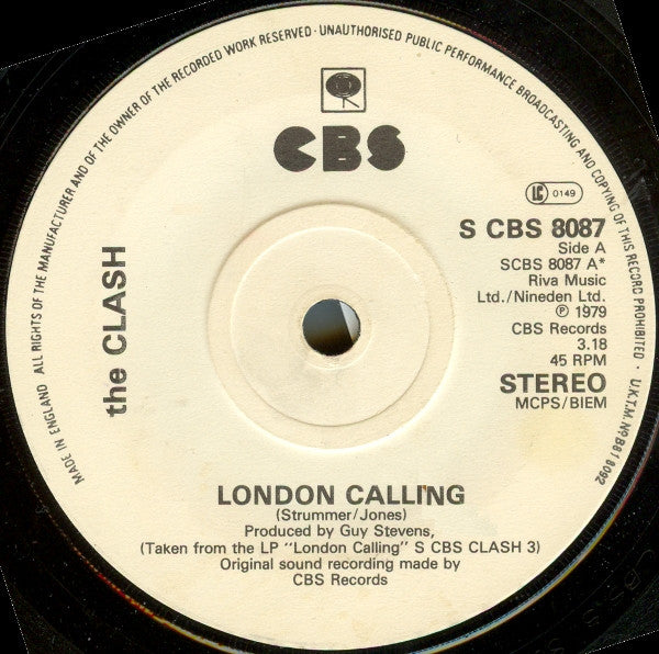 The Clash : London Calling / Armagideon Time (7", Single, Gre)