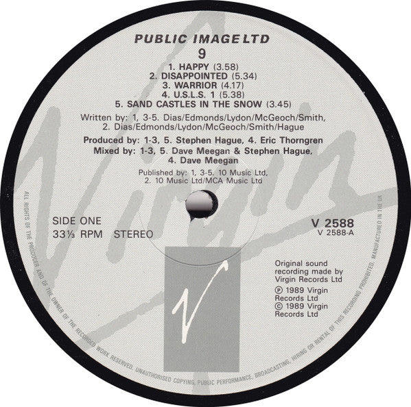 Public Image Limited : 9 (LP, Album)