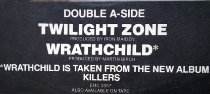 Iron Maiden : Twilight Zone / Wrathchild (7", Single)