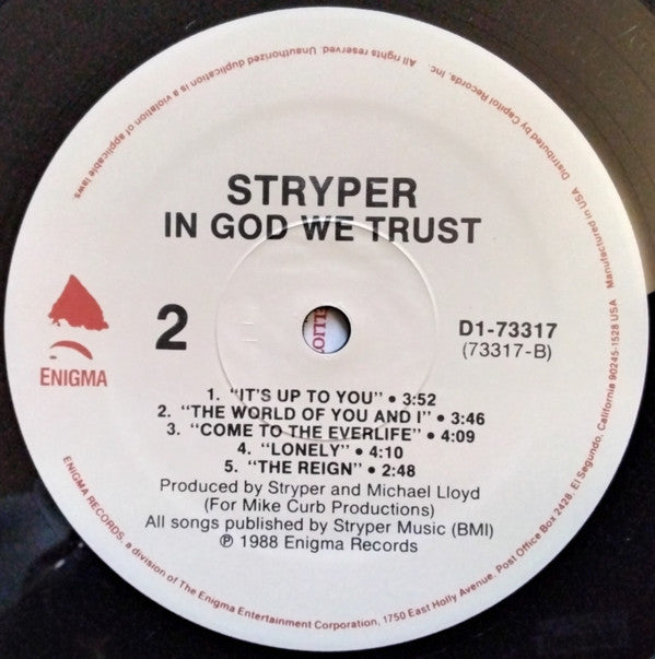 Stryper : In God We Trust (LP, Album, Spe)