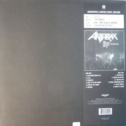 Anthrax : Live - The Island Years (LP, Album, Ltd, Num)