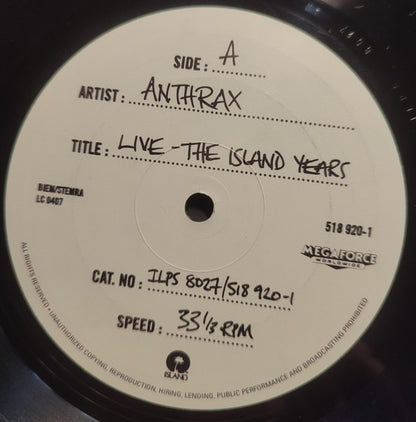 Anthrax : Live - The Island Years (LP, Album, Ltd, Num)