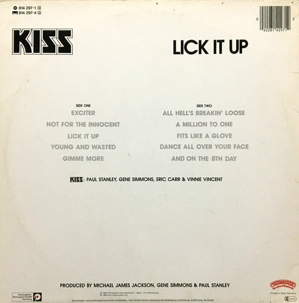 Kiss : Lick It Up (LP, Album)