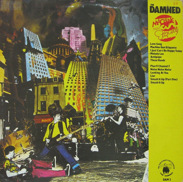 The Damned : Machine Gun Etiquette (LP, Album, RE, RP, Blu)
